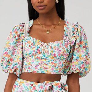 For Love and Lemons Floral blouse size small